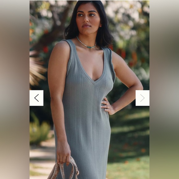 NWT Anthropologie/Daily Practice Ribbed Sweater Midi Dress, Size L - Picture 9 of 11